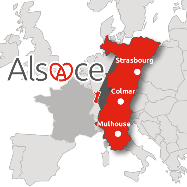 Situation géographique de l'Alsace